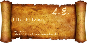 Lihi Elizeus névjegykártya